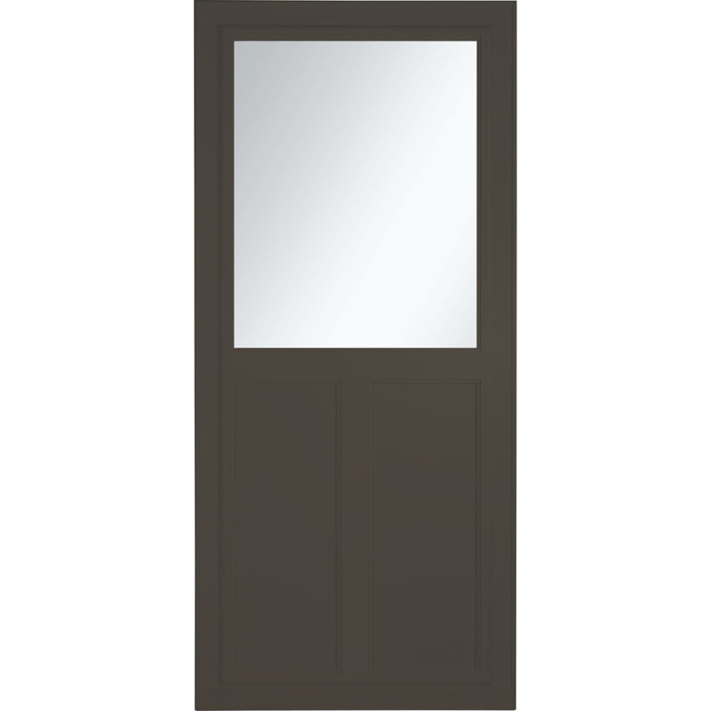 Porte de tempête avec écran escamotable 80 Series Highview (poignée vendue séparément), 32 po x 81 po, Brun