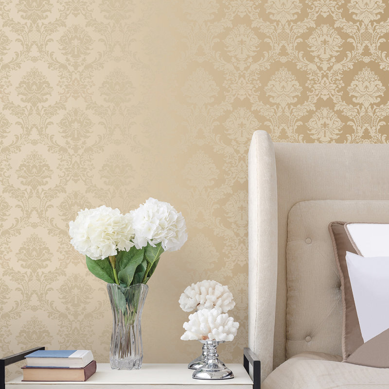 Palmwood 10m x 52.8cm Semi-Gloss Wallpaper Roll, Gold