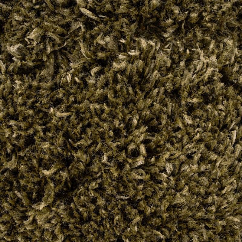 Abstract Machine Tufted Shag Area Rug, 80cm x 150cm, Green