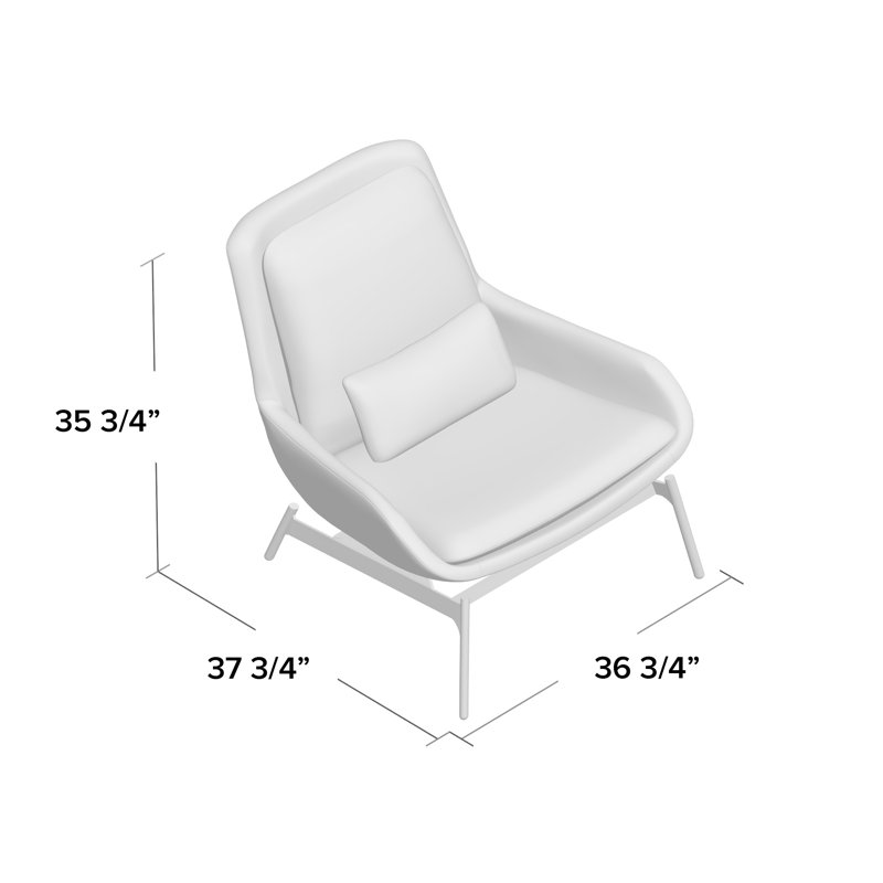 Field Lounge Chair, Camel Genuine Leather