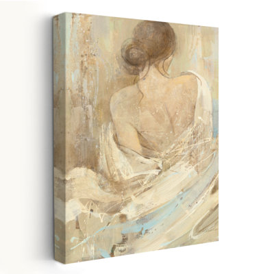Étude abstraite de figure I contemporaine bleu gris brun féminin