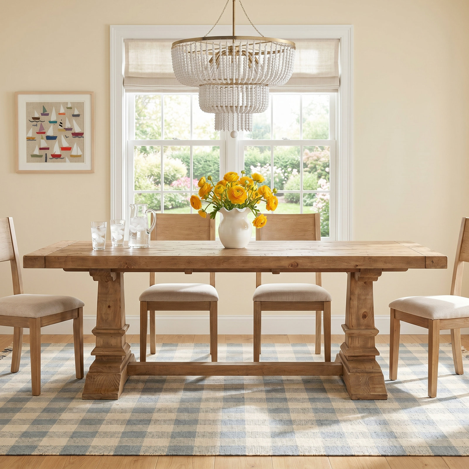 Vienna 84" Extendable Pine Dining Table