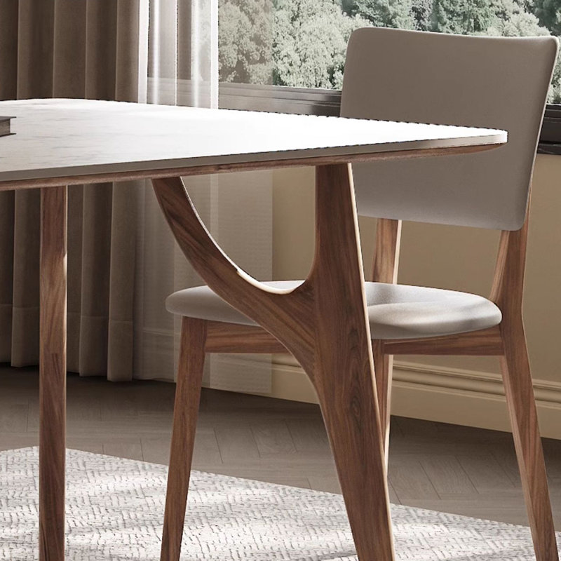 Modern simple home rectangular dining table sets, 29.53"H x 55.12"L x 31.5"W