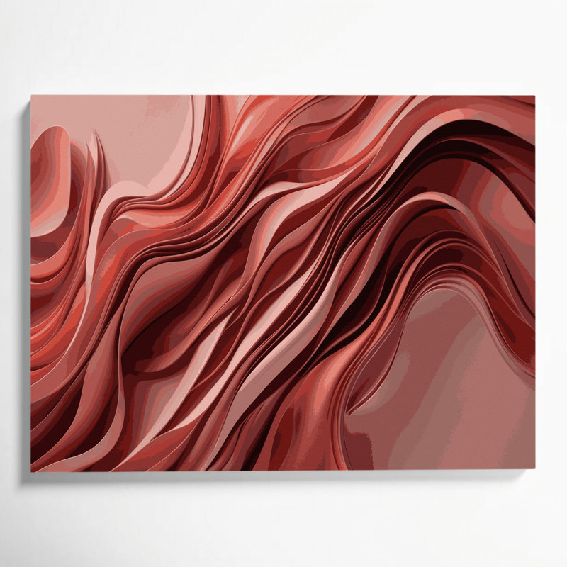 Gradient Abstract 7 Red Canvas Wall Art, 11" H x 14" W