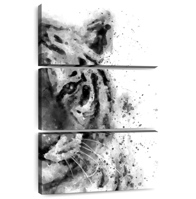 Brampt Tiger At Attention, 45" H x 28" W