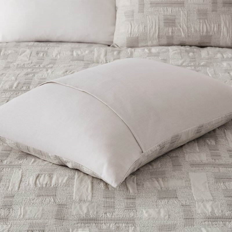 3 Piece Cotton Jacquard Duvet Set-Full/Queen