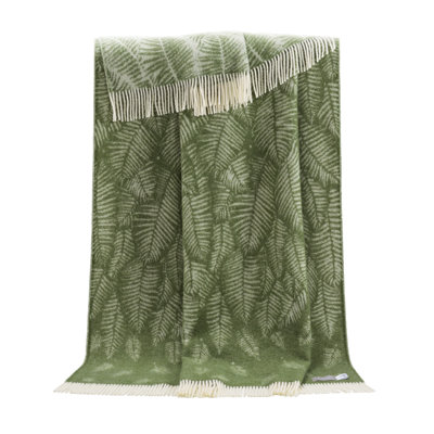 Loose Fern Wool Throw