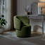 Tanard Upholstered Fabric Round Swivel Accent Armchair - Elegant Stylish Cylindrical Design-1296184709
