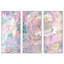 But I Never Quit Set of 3 Hand-applied Heavy Gel Top Coat Abstract Floater Frame by Oliver Gal