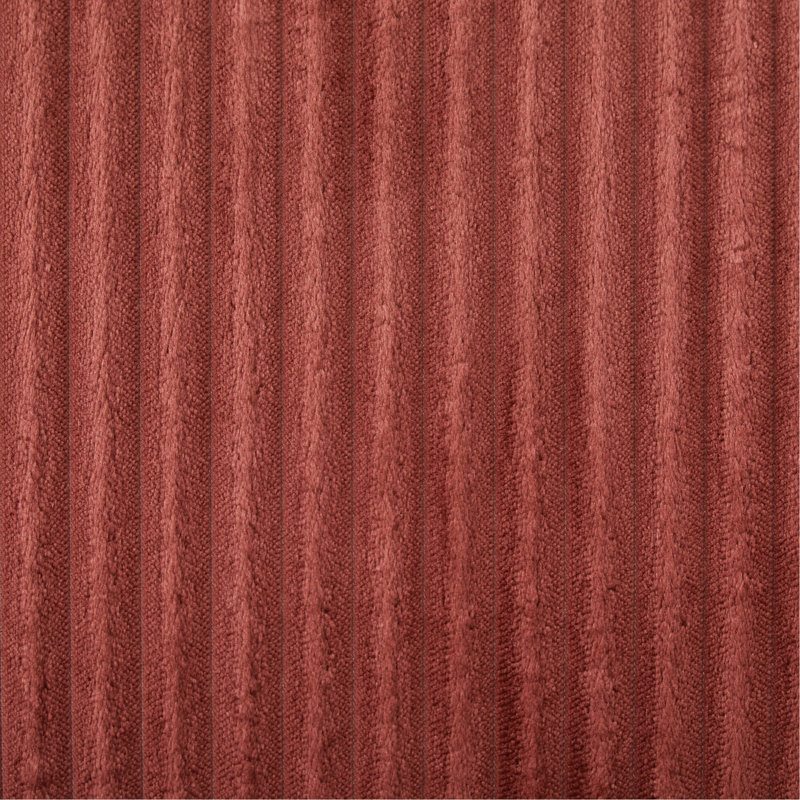 Canapé moderne sans méridienne 34,2 po, Velours côtelé rouge, Rouge