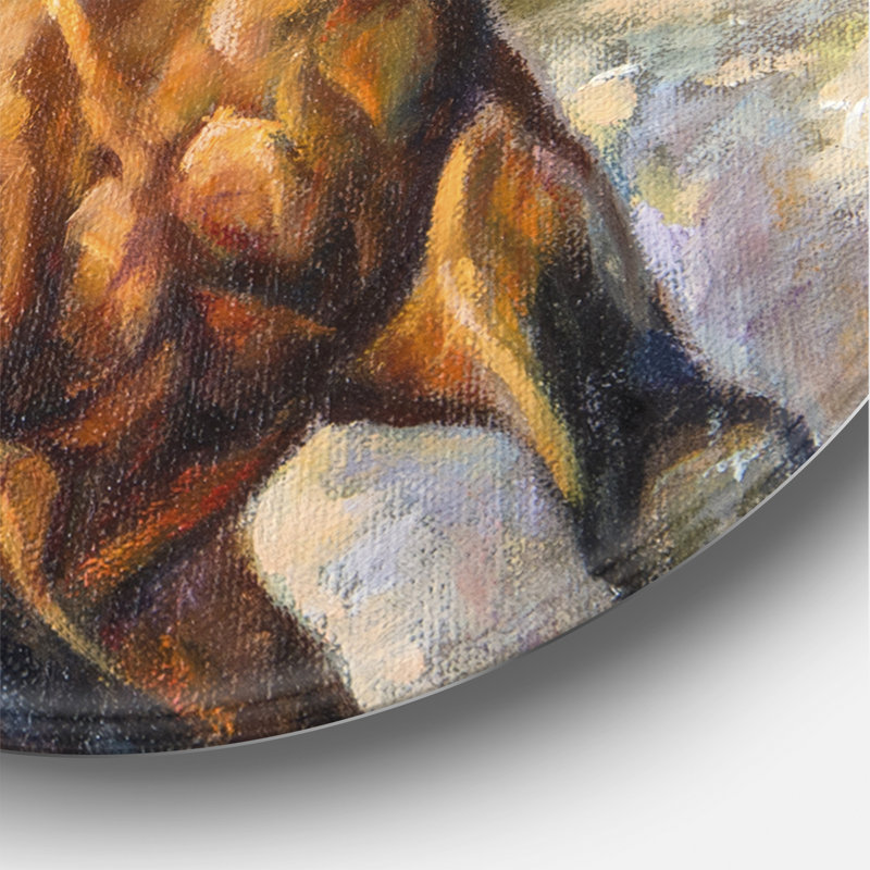 Portrait d'un cheval dans la course, H 29 po x l 29 po x P 1 po