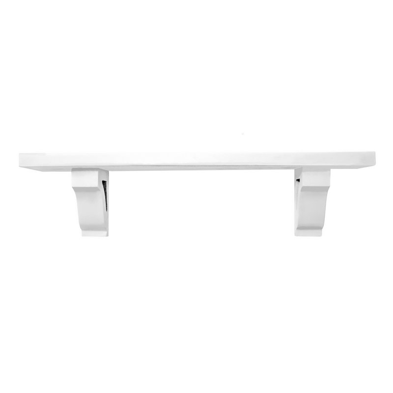 Rayne Shelves/W Corbels, White, 6" H x 29" W x 4.5" D