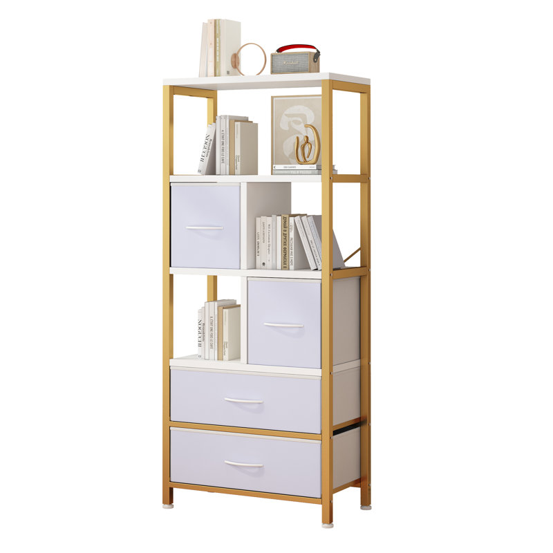 Bibliothèque Bales, Blanc / Naturel