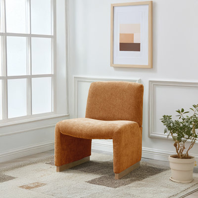 Fauteuil d'appoint de salon en chenille de 24,8 po Fulgenzia