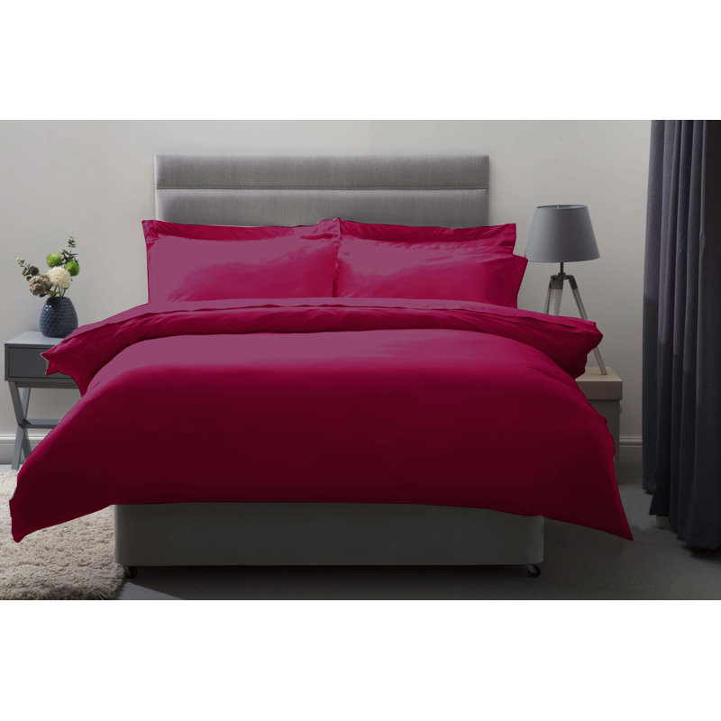 Plain Dye 200 TC Egyptian-Quality Cotton Cotton Solid Colour Duvet Cover, Super King Duvet Cover , Navy