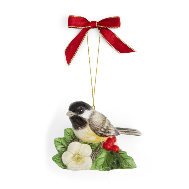 Christmas Tree Chickadee Ornament