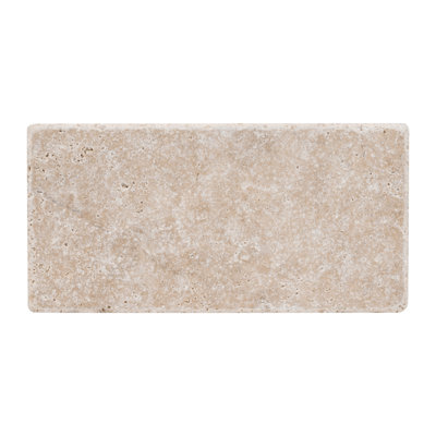 Carreau de plancher et de mur en travertin Valterra Beige Subway 3 po x 6 po