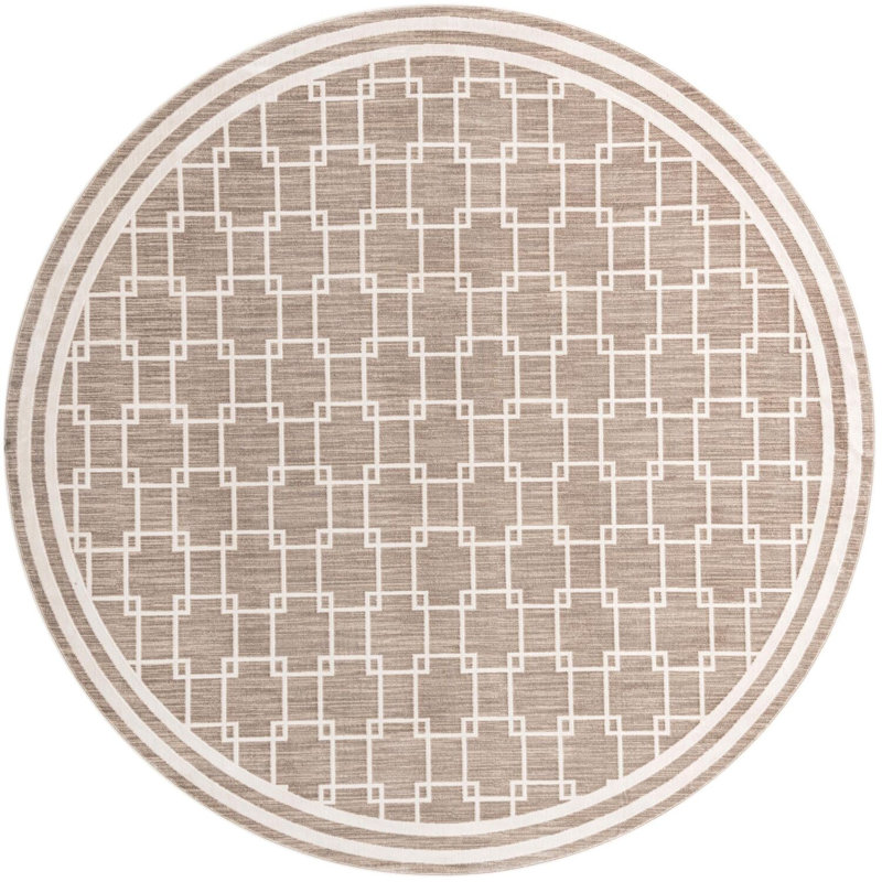 Tapis beige contemporain Ogorman, Rond 10pi