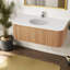 Meuble-lavabo moderne avec lavabo en céramique, marbre de Carrare, fixation murale 42 po