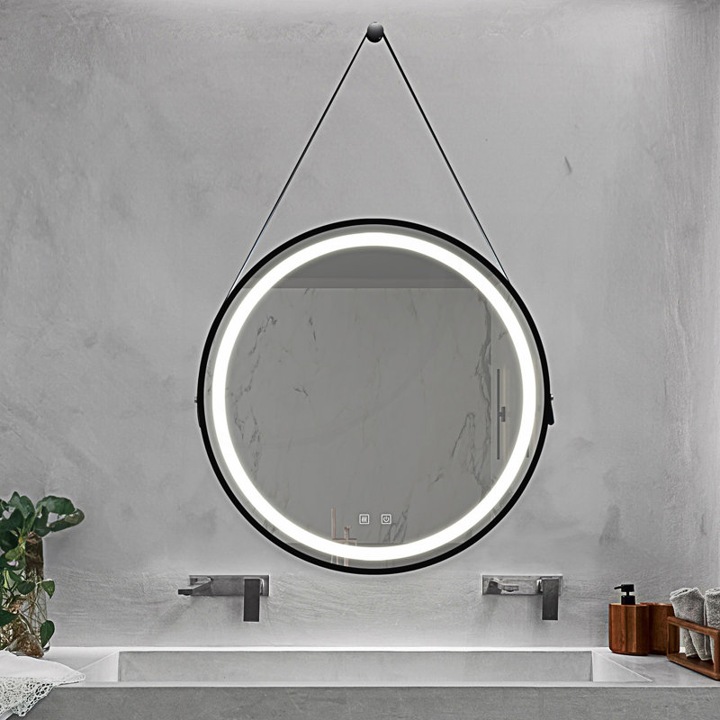  Bathroom Led Classy Vanity Mirror With Focused Backplane, Round Mirror, 24.03" x 24.03"