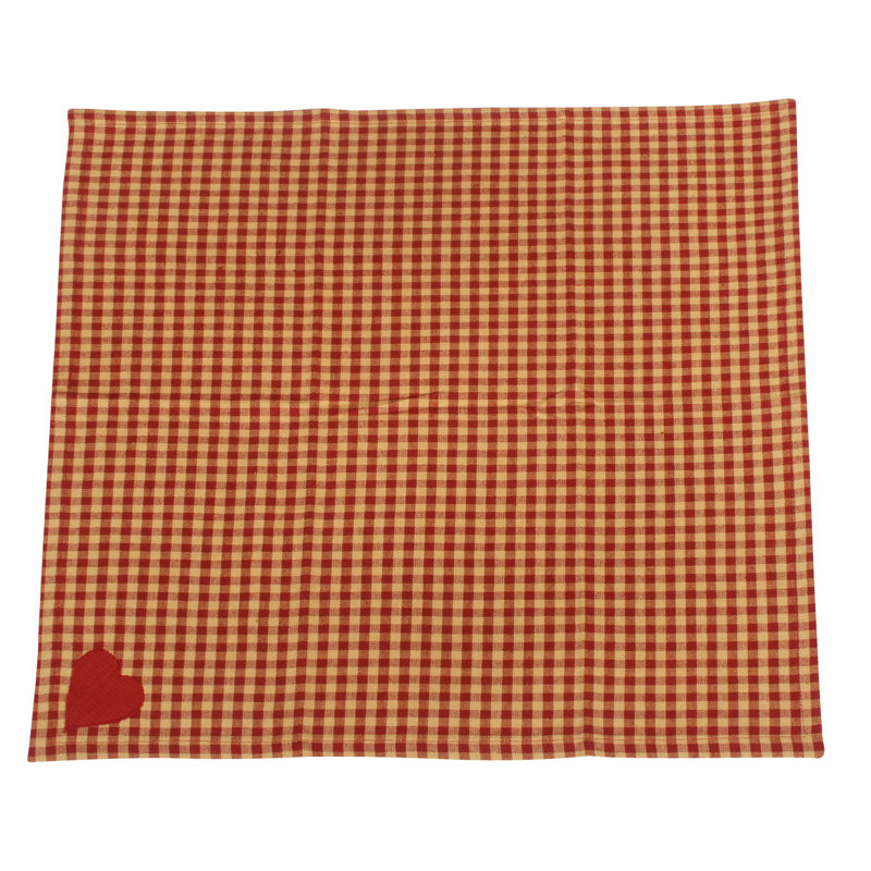 Landreth Cotton Plaid Square Napkin, Red