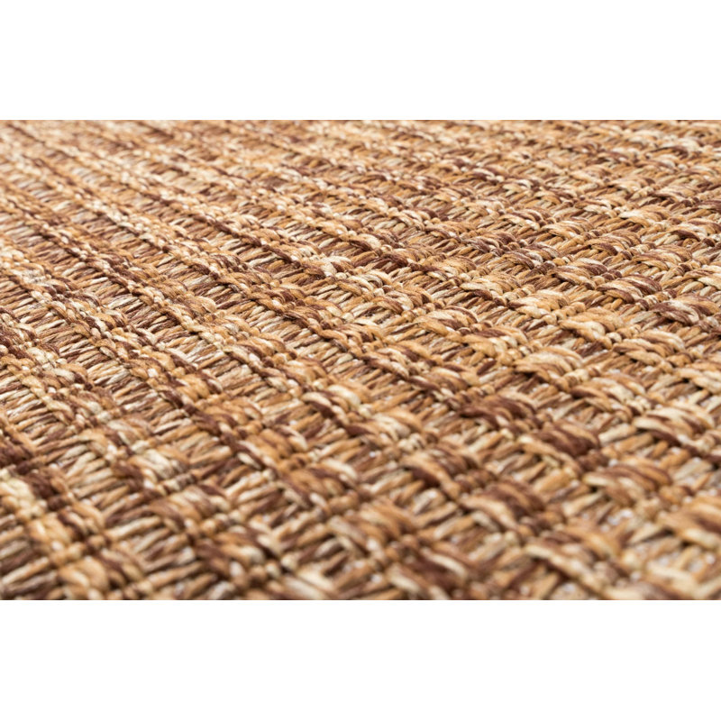 Tapis brun en jute / sisal Santorini, Carré 8 pi 3 po
