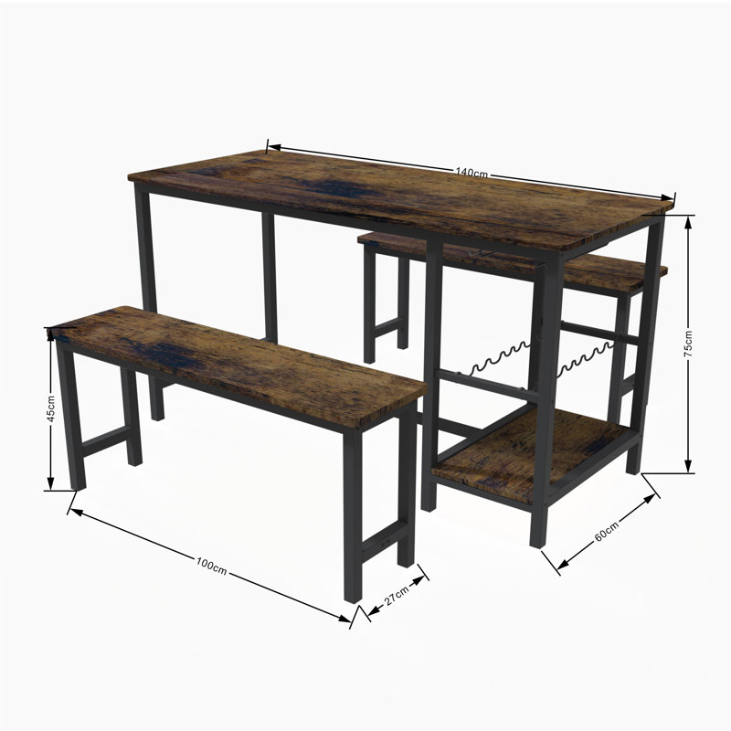 Lasiandra 4 - Person Dining Set