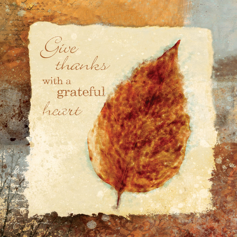 A Grateful Heart - Wrapped Canvas Print, 30cm H x 30cm W x 3.8cm D