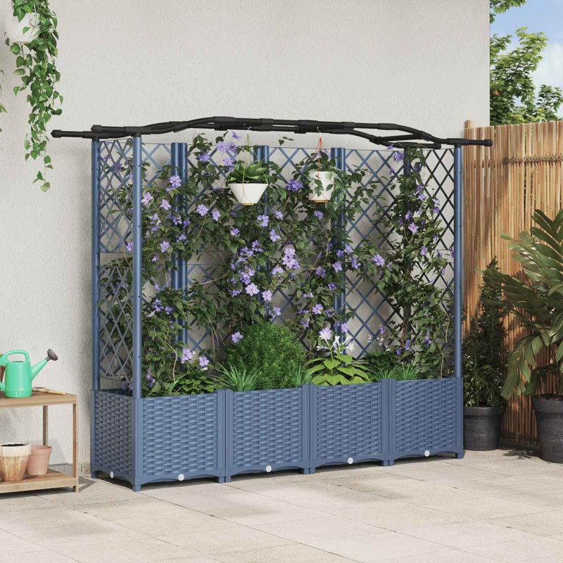 Planter, 141cm H x 204cm W x 40cm D, Grey