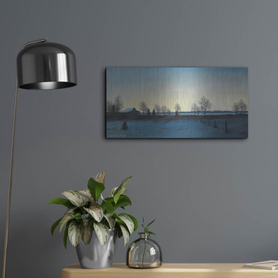  'Gray Morning' by Campbell Frost Metal Wall Art, 24" x 12"