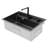 26.7'' L Drop-In Single Bowl Stainless Steel Kitchen Sink with Faucet