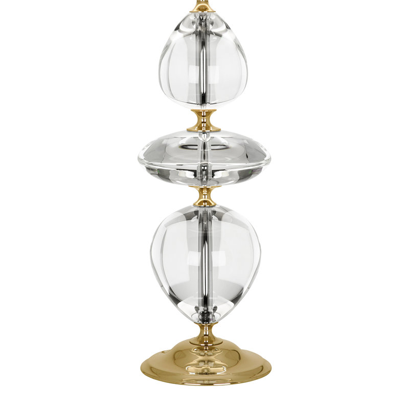 Lampe de table 30,75 po Williamsburg Orlando, Laiton moderne, Lin huître