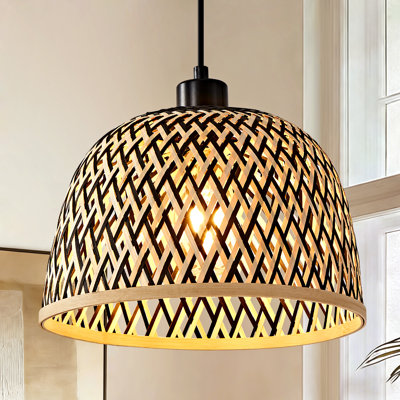 18cm H Bamboo Dome Pendant Shade ( Uno )