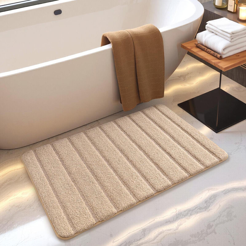 Tapis pour salle de bain Earley, Simple - l 24 po x L 36 po, Kaki