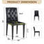 Chaise de salle à manger moderne avec dossier capitonné, tissu technique et conception ergonomique-816213721-816213722