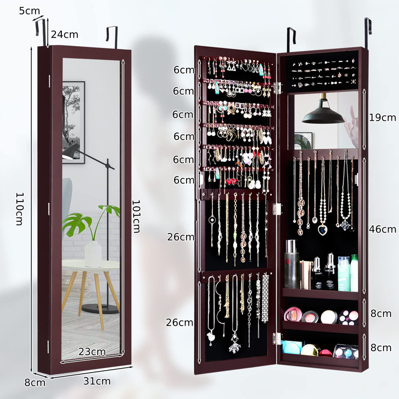 Nalany Jewelry Armoire, Brown