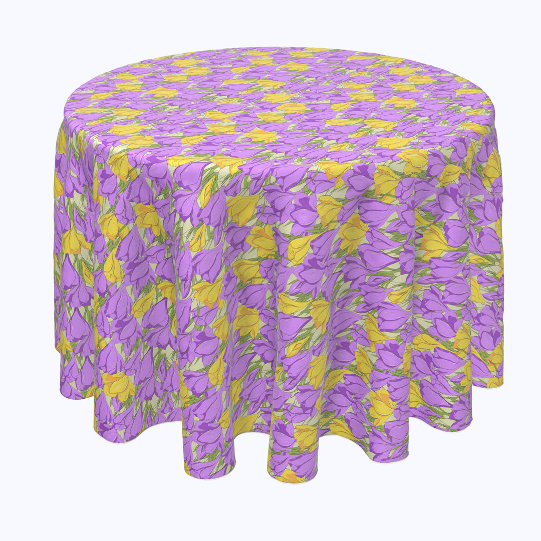 Arshman Floral Round Tablecloth Wildon Home® 