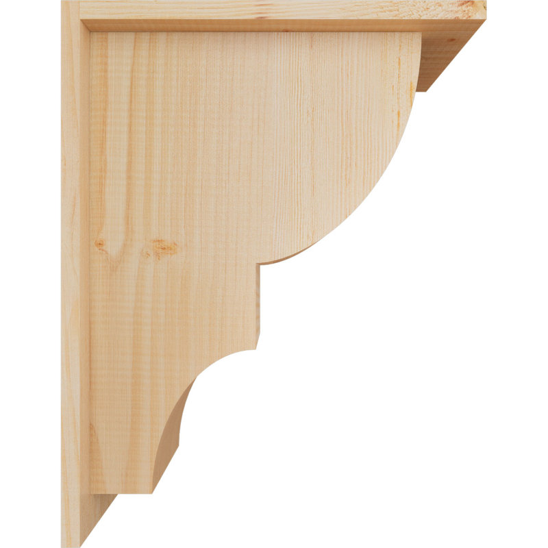 Corbeau Ridgewood avec contre-plaque, H 18 po x l 7,5 po x P 14 po, Sapin de Douglas, Lisse