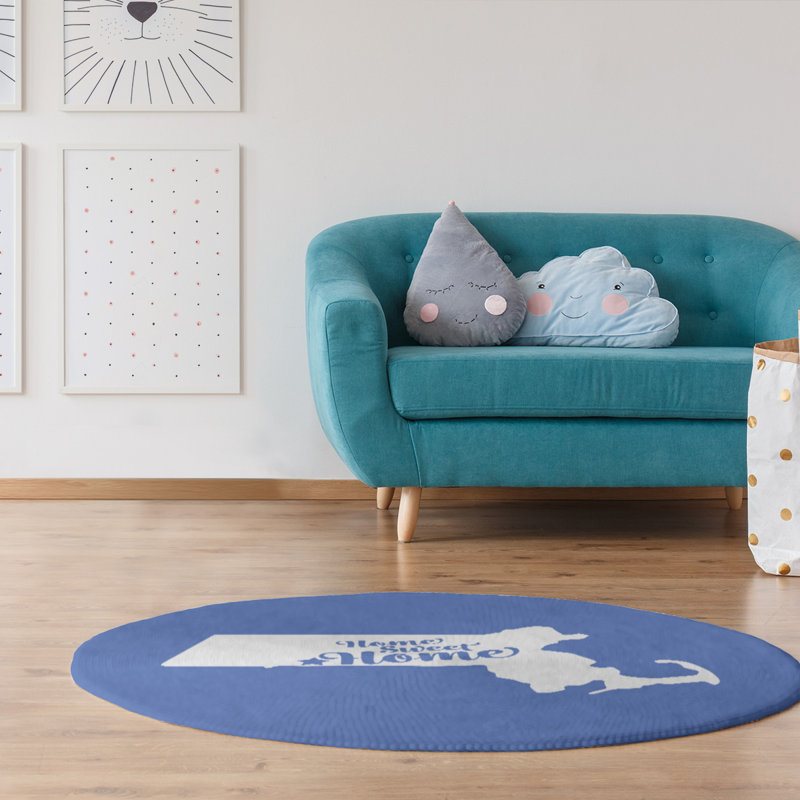 Chenille Indoor Rug, Round 5'