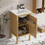 Armoire de salle de bain 18 po avec rangement, solution pour petit espace avec lavabo en céramique, tablette réglable, charnières à fermeture en douceur