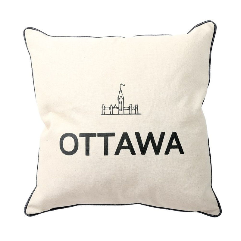 Coussin O Canada Cities - Ottawa, Polyester/ Bourre en polyester