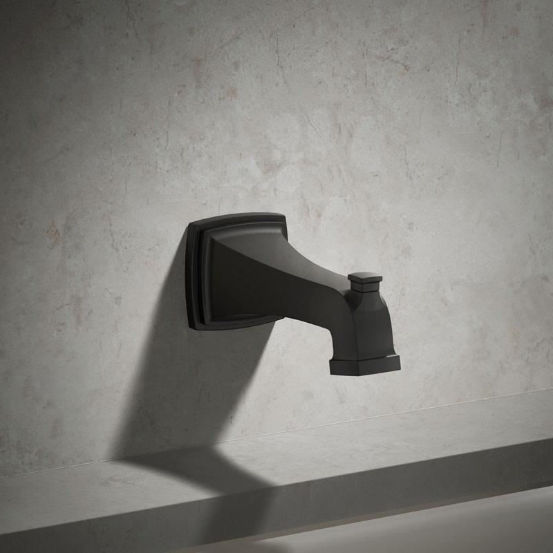 Riff Wall-Mount Diverter Bath Spout, Matte Black