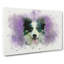Border Collie In The Purple Flowers In Abstract - Wrapped Canvas Print-55316983