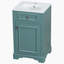 Meuble-lavabo de 20 pouces avec lavabo en céramique, porte à fermeture douce, tablette réglable et support de rangement fixé à la porte - idéal pour les petites salles de bain-219689281