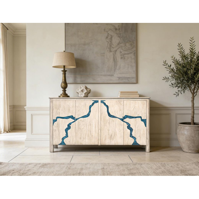 Console 4 portes Halo, Blanc
