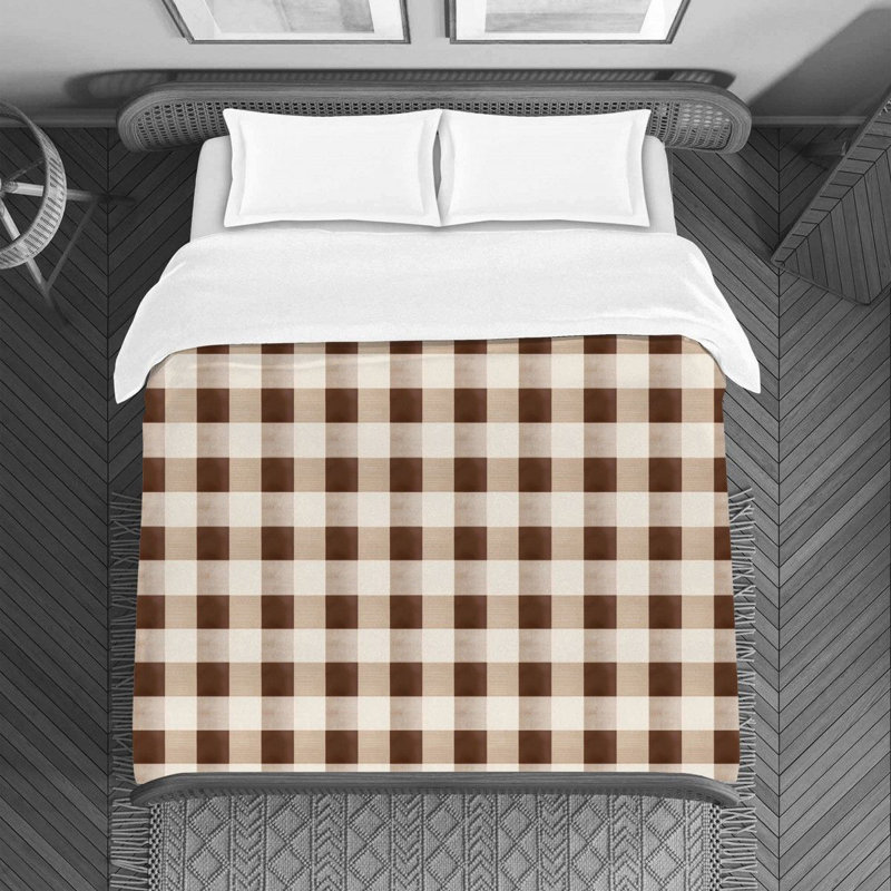 Polyester Gingham Duvet Cover, Twin Duvet Cover