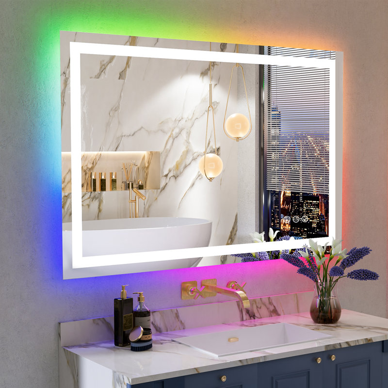 Miroir de salle de bain Lunara, 32" x 48", Rectangulaire