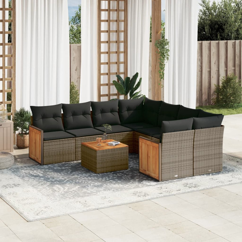 Ensemble de canapé de jardin Vidaxl, Gris