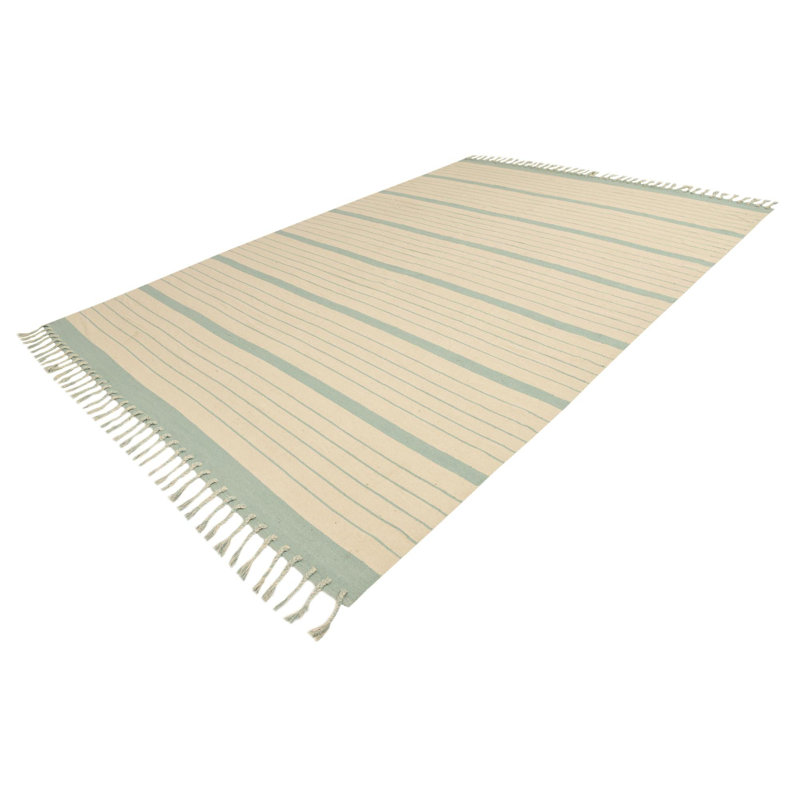 Yellville Cotton Striped Indoor Rug, Rectangle 10' x 14'1"