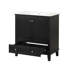 Meuble-lavabo traditionnel de 30 po avec lavabo en céramique et armoire en bois massif Piermont Piermont